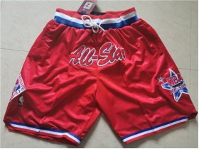 NBA 1991 All Star Game Just Don "All Star" Red Basketball Shorts