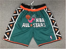 NBA 1996 All Star Game Just Don "NBA All Star" Teal Basketball Shorts