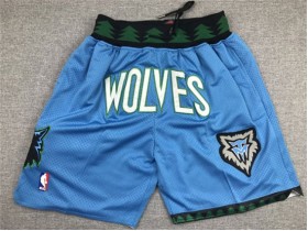 Minnesota Timberwolves Just Don "Wolves" Blue Basketball Shorts