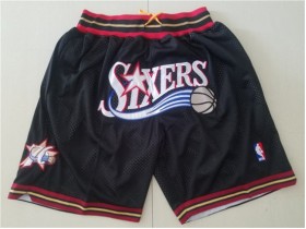 Philadelphia 76ers Just Don "Sixers" Black Basketball Shorts