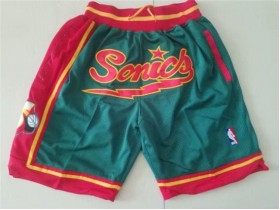 Seattle SuperSonics Just Don "Sonics" Green Basketball Shorts