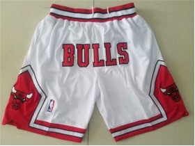 Chicago Bulls Just Don "Bulls" White Basketball Shorts