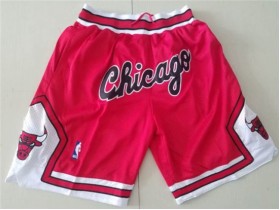 Chicago Bulls Just Don "Chicago" Red Basketball Shorts