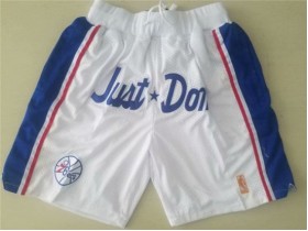 Philadelphia 76ers Just Don "Just Don" White Basketball Shorts