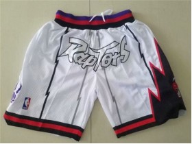 Toronto Raptors Just Don "Raptors" White Basketball Shorts