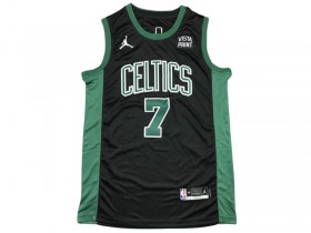 Boston Celtics #7 Jaylen Brown Black Swingman Jersey