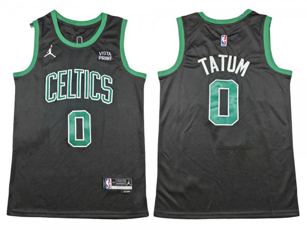 Boston Celtics #0 Jayson Tatum Black Statement Swingman Jersey