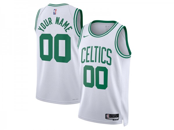 Custom Boston Celtics White Association Edition Swingman Jersey