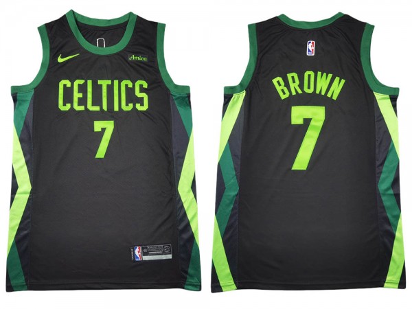 Boston Celtics #7 Jaylen Brown Black 2024/25 City Edition Swingman Jersey Boston Celtics #7 Jaylen Brown Black 2024/25 City Edition Swingman Jersey