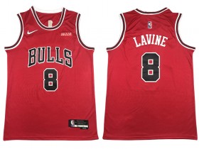 Chicago Bulls #8 Zach LaVine Red 75th Anniversary Swingman Jersey