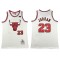 M&N Chicago Bulls #23 Michael Jordan Cream Chainstitch Swingman Jersey