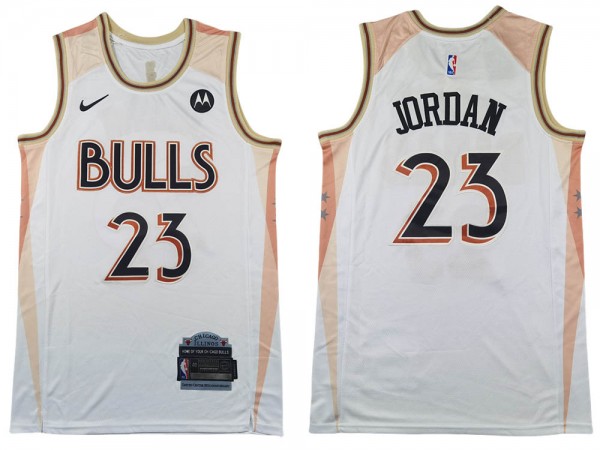 Chicago Bulls #23 Michael Jordan White 2024/25 City Edition Swingman Jersey
