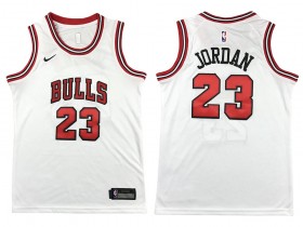 Chicago Bulls #23 Michael Jordan White Jersey