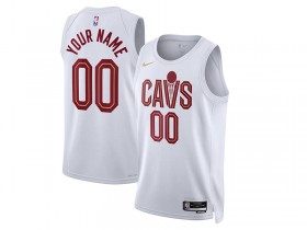 Custom Cleveland Cavaliers White Association Edition Jersey