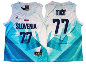 Slovenia #77 Luka Doncic White Swingman Jersey