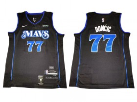Dallas Mavericks #77 Luka Doncic Black 2023/24 City Edition Swingman Jersey