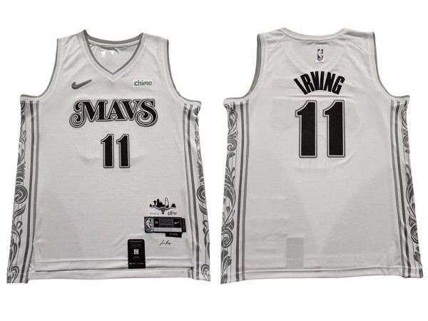 Dallas Mavericks #11 Kyrie Irving White 2024/25 City Edition Swingman Jersey