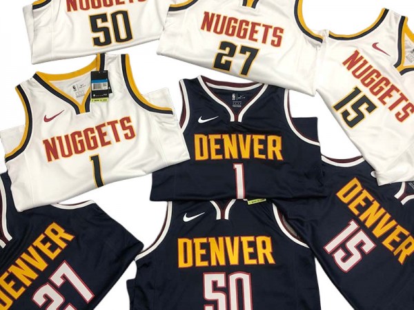 Denver Nuggets Fast Break Replica Jersey - White/Navy