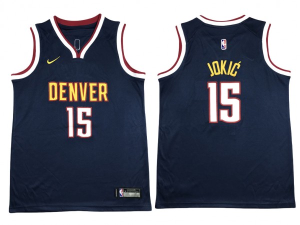 Denver Nuggets #15 Nikola Jokic Navy Swingman Jersey