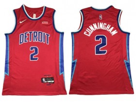 Detroit Pistons #2 Cade Cunningham 2021/22 Red City Edition Swingman Jersey