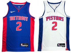 Detroit Pistons #2 Cade Cunningham Fastbreak Replica Jersey - Blue/White