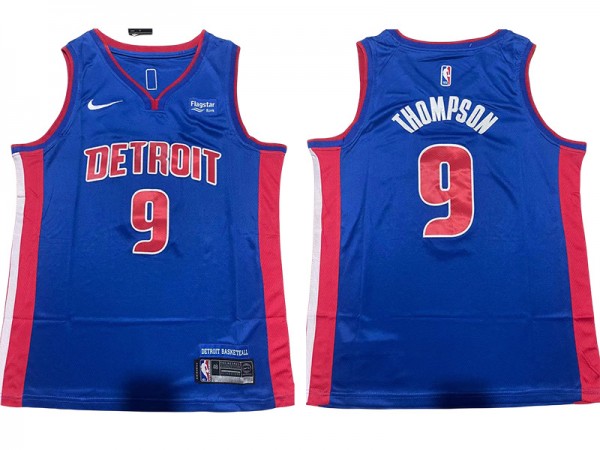 Detroit Pistons #9 Ausar Thompson Blue Swingman Jersey