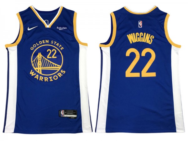 Golden State Warriors #22 Andrew Wiggins Blue Swingman Jersey