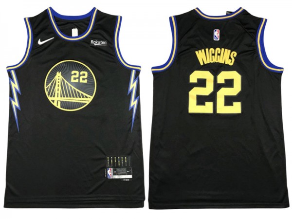 Golden State Warriors #22 Andrew Wiggins Black 75th City Edition Swingman Jersey