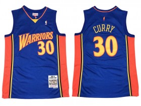 M&N Golden State Warriors #30 Stephen Curry Blue 2009-10 Hardwood Classics Jersey