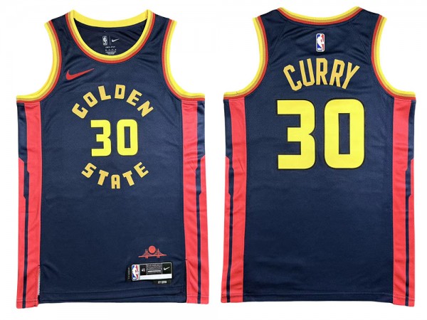 Golden State Warriors #30 Stephen Curry Navy 24/25 City Edition Swingman Jersey