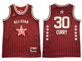 Golden State Warriors #30 Stephen Curry Red 2024 NBA All-Star Game Swingman Jersey