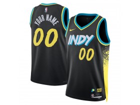 Custom Indiana Pacers Black 2023/24 City Edition Swingman Jersey