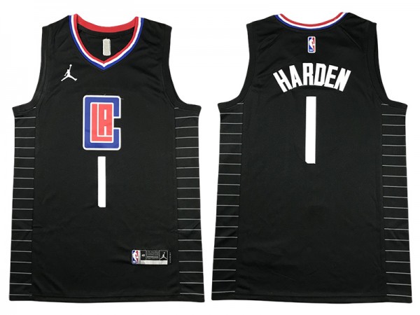 Los Angeles Clippers #1 James Harden Black Swingman Jersey