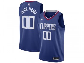 Custom Los Angeles Clippers Blue Icon Edition Swingman Jersey