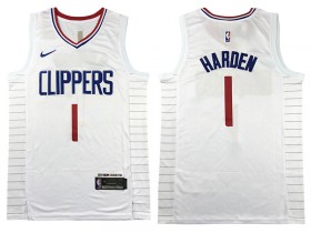 Los Angeles Clippers #1 James Harden White Swingman Jersey