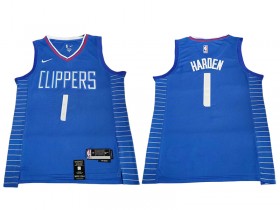 Los Angeles Clippers #1 James Harden Blue Swingman Jersey