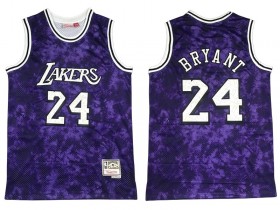 M&N Los Angeles Lakers #24 Kobe Bryant Purple Sky Hardwood Classics Jersey