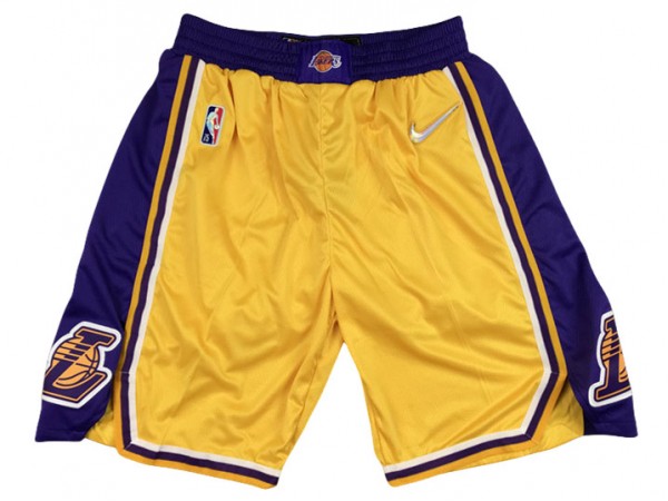 Los Angeles Lakers Yellow 75th Anniversary Basketball Shorts