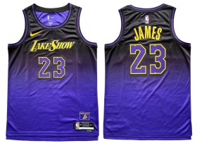 Los Angeles Lakers #23 Lebron James Purple 2024/25 City Edition Swingman Jersey