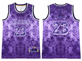 Los Angeles Lakers #23 LeBron James Purple Select Series Swingman Jersey