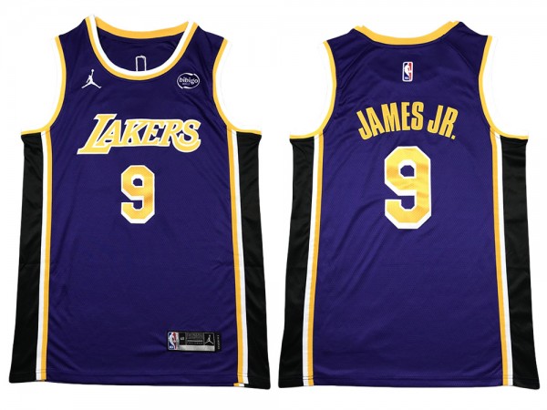 Los Angeles Lakers #9 Bronny James Purple Swingman Jersey