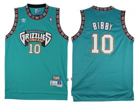 Vancouver Grizzlies #10 Mike Bibby Teal Hardwood Classic Jersey