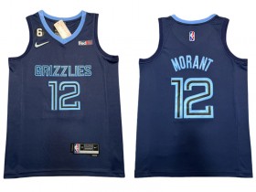 Memphis Grizzlies #12 Ja Morant Navy 75th Swingman Jersey