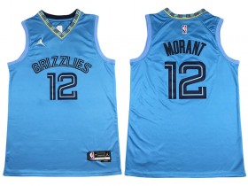 Memphis Grizzlies #12 Ja Morant Light Blue Statement Edition Swingman Jersey