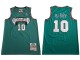 M&N Vancouver Grizzlies #10 Mike Bibby Teal Embroider Jersey