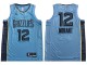 Memphis Grizzlies #12 Ja Morant Light Blue Embroider Swingman Jersey