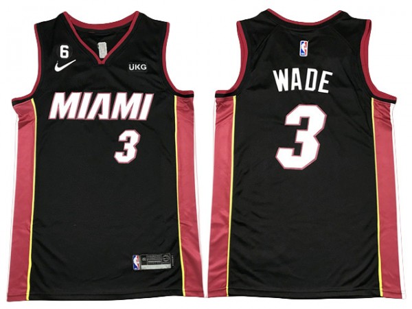 Miami Heat #3 Dwyane Wade Black Swingman Jersey