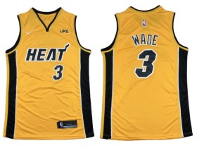 Miami Heat #3 Dwyane Wade Yellow 2020/21 Earned Edition Swingman Jersey