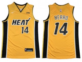 Miami Heat #14 Tyler Herro Yellow 2020/21 Earned Edition Swingman Jersey