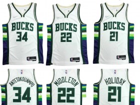 Milwaukee Bucks White City Edition Fastbreak Replica Jersey